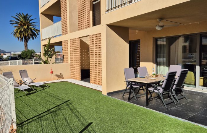 tuin en terras appartement